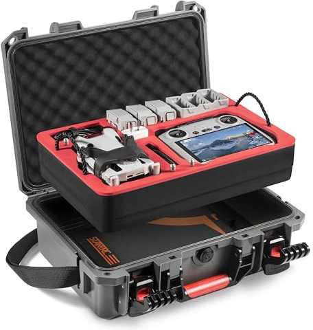 STARTRC Hartschalenkoffer für DJI Mini 4 Pro, wasserdichte Druckbeständige Tragetasche für DJI Mini 4 Pro Zubehör-Anschlüsse Passt für DJI RC 2/RC-N2