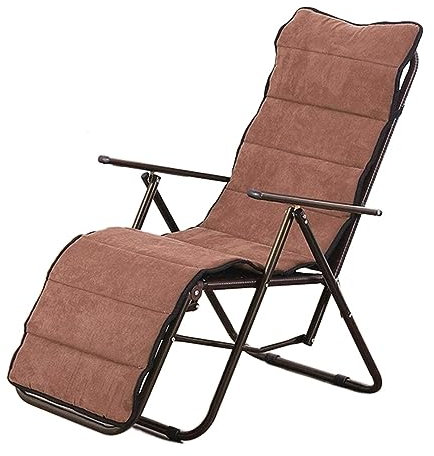 Liegestuhl klappbar Sonnenliege Liegestuhl, Terrasse, Schwerelosigkeitsstühle, zusammenklappbar, Freizeitliege, rundes Rohr, bequemes Kissen für den Sommer, Mittagspause, Garten Relax-Liegestuhl Garte