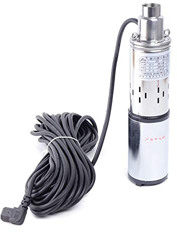 280W Tiefbrunnenpumpe DC 48V Edelstahl Tauchpumpe 16L/min Max. Förderhöhe 60M Wasserpumpe für Brunnen Landwirtschaft Garten Bewässerung