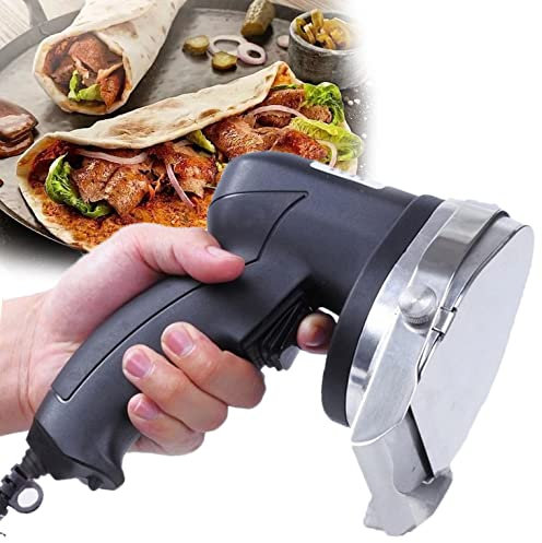 Electric Kebab Slicer, Kebab Knife, 80W Portable Sliced Gyro Cutter Kebab Cutting Knife Machine, Professional Doner Kebab Knife, Kebab Slicer, Sliced Meat Gyros Knife,Cordless (Corded)
