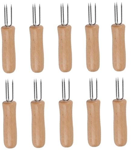 Ciieeo 10pezzi Forchette Inossidabile Per Utensili Bbq Ergonomici e Adatti Per Grigliate e Picnic