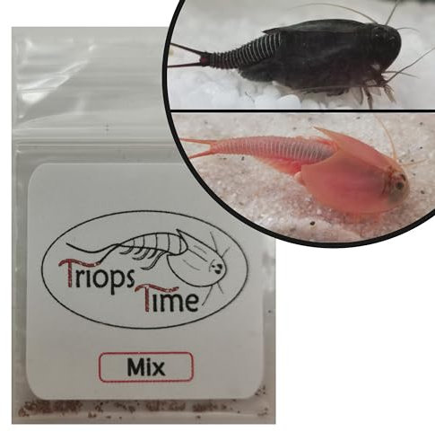 Triops Mix - Über 100 handverlesene Urzeitkrebse Eier von verschiedenen Arten, inkl. Futter & Anleitung - ideales Set zur Triops-Zucht