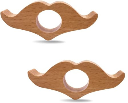 2 Stück Buchseitenhalter Holz, Bücher Zubehör Daumen Lesezeichen Buch Seitenhalter Buch Zubehör Librarians Naturholz Book Holder Geschenke für Leseliebhaber