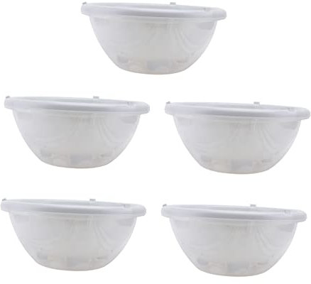 POPETPOP Panier Suspendu Épais Et Élégant - Lot De 5 - Pots De Fleurs pour Balcon - Jardinage Sûr Et Pratique