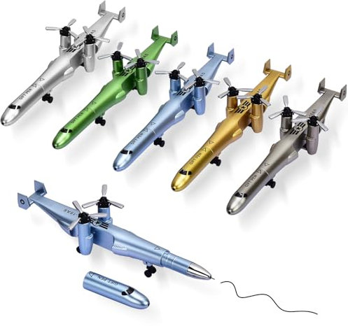 Donluhu 6x Helikopter-Gelstifte | spezieller Kampf-Hubschrauber-Gelstift| Neuheit Hubschrauber Gelstifte| Party-Mitgebsel | Kindergeburtstag |Lernspielzeug für Kinder| 0,5 mm, Schwarz