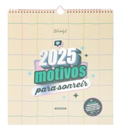 Mr. Wonderful - Calendario de Pared Rasca-Rasca 2025-2025 motivos para sonreír - Incluye 2 Hojas de Pegatinas