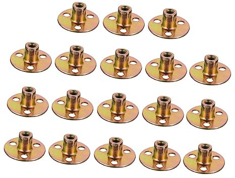 JECOMPRIS 18stücke Flanschmutter Aus Eisen Runde Basismutter Für Möbelbefestigung Mit Schrauben Und Muttern Zum Verbinden Und Blockieren Hochwertige Verarbeitung Rostfrei Und Langlebig