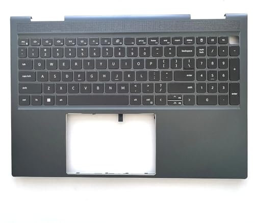 Wzqrps New Replacement for Dell Inspiron 16Plus 7610 3060 GPU Laptop Upper Case Palmrest Backlit Keyboard Assembly Part 0YRKJM YRKJM Blue