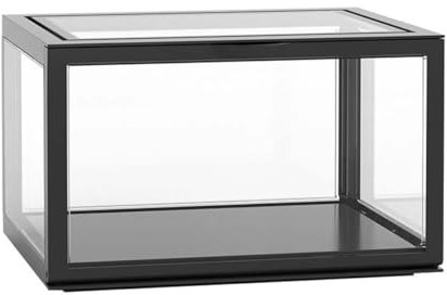 Display Window, Small Statue, Blind Box, Storage Display Rack, Figurine Display Cabinet, 10.23-inch Display Rack, Figurine, Transparent Acrylic Doll Display Box, (Black)