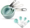 8 Pcs Measuring Cups and Spoons Set Measuring Spoons Sets Cup Measurements Set Nesting Measuring Cups for Measuring Dry or Liquid Ingredients Kitchen Gadgets for Cooking Baking (Green)