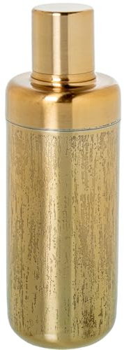 COCTELERA 550ML ACERO INOX. ORO MATE, GRABADO LLUVIA_°7,5X23CM