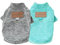 2 Stück/3 Stück Fleece Hundepullover für kleine Hunde, weicher Warmer Rollkragen Hunde Sweater Mantel, Haustier Welpe Katze Winterbekleidung (B-Grau Grün, M)
