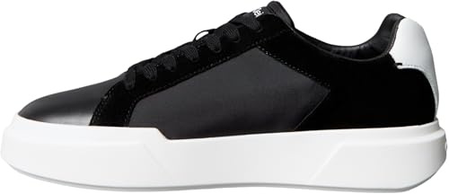 Calvin Klein Herren Cupsole Sneaker Chunky Laceup Dicke Sohle, Schwarz (Black/Bright White), 45