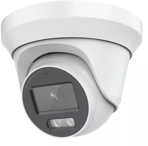 THC-T259-MS 3K Full-Colour 5MP Turret Security CCTV Camera, 2.8mm Lens, Built-in Mic, 24/7 Colour, 40m White Light Night Vision, IP66 Waterproof, 4-in-1 - TVI - AHD - CVI - CVBS