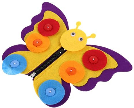 Kisangel Knopfspielbrett Aus Vliesstoff Für Kleinkinder Sensorisches Button Und Reißverschlussbrett Tragbares Lernspielzeug Zur Feinmotorikförderung Und Koordinationsentwicklung