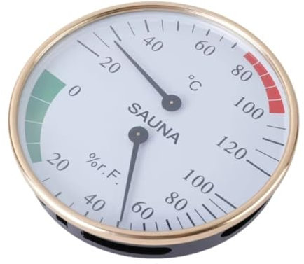 Kueohse Salle de Sauna 2 en 1 Thermomètre Hygromètre Intérieur Humidité Température Mètre Jauge pour Salle de Sueur Streamroom