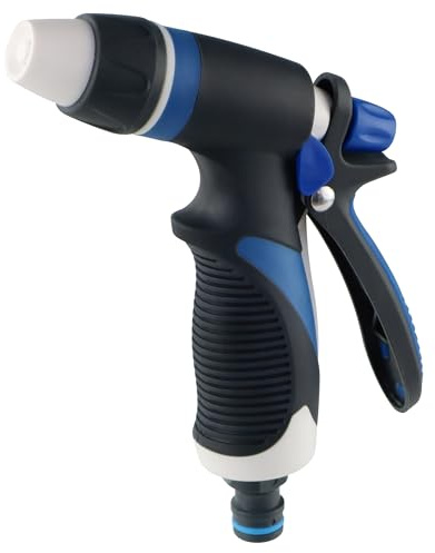 Aqua Control - Pistola de Riego con Boquilla Ajustable - Rociado Suave para Plantas y Flores + Chorro Potente para Limpieza de Jardín, Patio y Terraza
