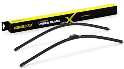 RIDEX PLUS Scheibenwischer Set Wischerblätter Satz mit Spoiler Vorne L1: 650mm L2: 650mm Flachbalkenwischblatt Kompatibel mit MERCEDES-BENZ E-Klasse Limousine W211 Side Lock für Links-/Rechtslenker