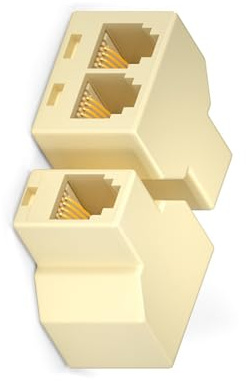 Ldbuejiaja Leichtes RJ11 Telefonleitungssplitter Erweitert 1port Leicht Auf Zwei Verbindung Um In Jeder Einstellung Telefonverbinder Bequem Zu Verwenden