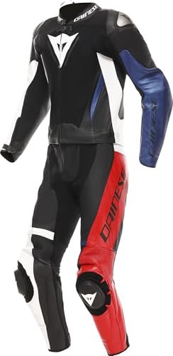 Dainese Demon Sprint 2-Teiler Motorrad Lederkombi, schwarz/weiß/rot, 62