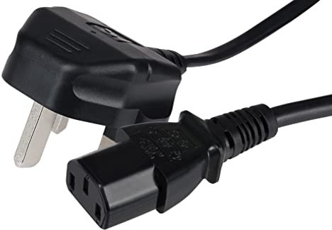 Maplin Power Lead IEC C13 Female Plug to UK 3 Pin Mains Plug 13 Amp Fuse, 1m Cable