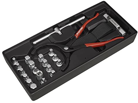 Tool Tray with Oil Filter Wrench, Pliers & Drain Plug Set 21pc(SEALEY TBT28)
