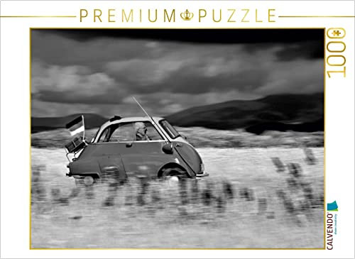 CALVENDO Puzzle BMW Isetta 300 in schwarzweiß 1000 Teile Lege-Größe 64 x 48 cm Foto-Puzzle Bild von Ingo Laue