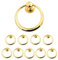 Mgoodoo 10Pcs Moderner Schrankgriffe,Möbelgriff mit Ring für Schublade Schrank,Zinklegierung,Golden