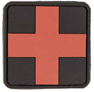 Mil-Tec Patch 3D First Aid PVC m. Klett Large schwarz