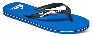Quiksilver Men's Molokai Flip Flops for Men Shower & Bath Shoes, Black (Negro/(Xkbk Black/Blue/Black) Xkbk), 45 EU