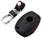 [M.JVisun] Porte-clés en cuir de qualité pour homme et femme - Porte-clés en cuir de qualité - Étui de porte-clés en cuir pour Mercedes-Benz avec 2 boutons,, Noir