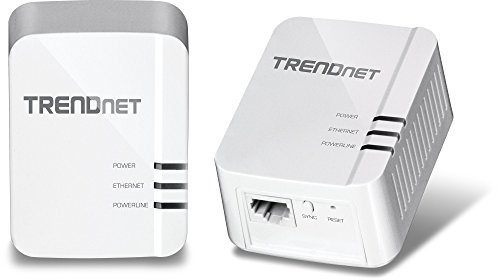 TRENDnet Powerline 1300 AV2 Adapter Kit, Includes 2 x TPL-422E Powerline Ethernet Adapters, IEEE 1905.1 & IEEE 1901, Gigabit Port, Range Up To 300m (984 ft), Simple Installation, White, TPL-422E2K