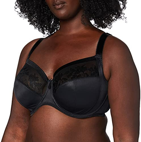 Fantasie Women's Illusion Underwire Side Support Full Coverage Bra, Black, 34 G UK