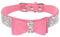 haoyueer Collier pour Chien avec Strass, Joli Collier en Daim Souple étincelant pour Chien ou Chat - Collier avec Strass - Collier pour Chien ou Chiot - Taille XS - Rose-1