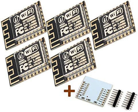 TECNOIOT 5 STK ESP ESP8266 Serial WLAN Transceiver Modul (ESP12F)