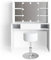 Vicco Schminktisch Daenerys, Weiß, 99 cm mit LED Beleuchtung und Hocker