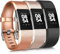 Yandu Kompatibel mit Fitbit Charge 2 Armband, Verstellbare Weiches Silikon Sport Ersatzarmband für Fitbit Charge 2 (Roségold/Gold/Schwarz, S)