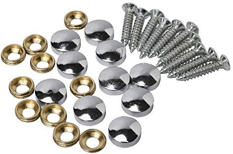 Metany 10PCS Decorative Caps Cover Nails Brass Mirror Screws Sign Holder Advertising Nails Cap Fasteners Hardware for Mirrors,Tea Tables, Wardrobes,or Glass Furniture
