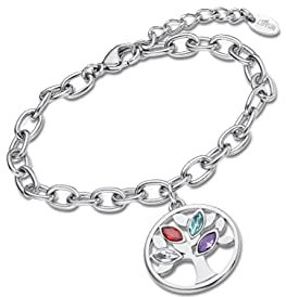 Lotus Pulsera De Acero con Charm Árbol De la Vida Colgando