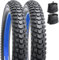 YunSCM 2Pcs Faltbarer 20 Zoll Reifen 20x3.0 Mantel 76-406 Plus 2Pcs 20 Zoll Schlauch AV32mm Ventil kompatibel Compatible 20 Zoll Elektrofahrrad/Mountainbike 20x3.0 Reifen