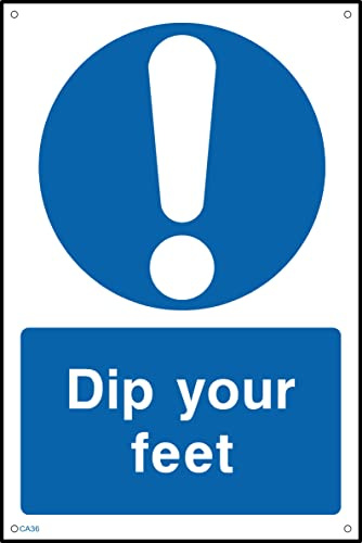 Dip Your Feet Sign - 200mm x 300mm - 1.2mm Rigid Plastic Drilled Sign (CA36)