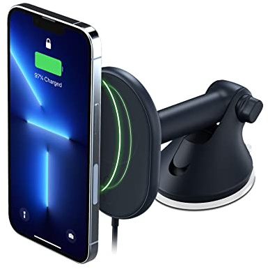 iOttie Velox Magnetic Wireless Car Mount for MagSafe iPhones - Charger Included. Compatible with iPhone 12 to 15 Series