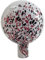 Oberstdorfer Glashütte Garten Kugel zum stecken mundgeblasen in Rosa Violett Weiß Rosenkugel Glaskugel Ø ca. 16 cm Höhe ca. 22 cm