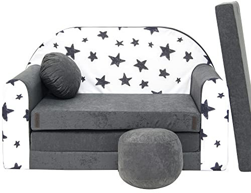 Lux4Kids Kindersofa Klappbar mit Bettfunktion MAXX by Stern 042