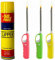 UR CHOICE 3-Pack BBQ Refillable Multicolour Safety Candle Fire Lighters with Free Clipper Gas Refill Bottle | Outdoor BBQ Essentials