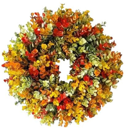 Ghzste 30cm Herbstkranz Haustür, Haustür Kranz mit Blatt, Kreis Girlande, Herbstkranz Haustür Dekoration, Hochzeit, Wand, Zuhause, Thanksgiving-Dekor