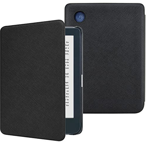 DMluna Étui Slimshell pour Kobo Clara Colour/BW/ 2E, Tolino Shine Colour/Shine 5/4, Coque de Protection Magnétique avec Fonction de Plume de Sommeil de Réveil Automatique, Noir