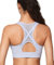 Yvette Starker Halt Sport BH Große Brüste mit Vorderverschluss Mesh Ringerrücken Ohne Bügel für Fitness Lauf, Lila,S Große Größen