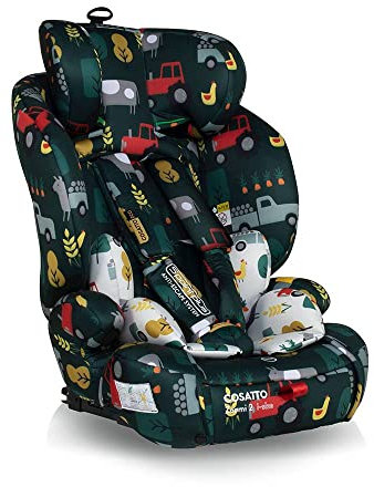 COSATTO Autositz Zoomi 2 iSize - Von 76cm bis 150cm (ca.15 Monate bis 12 Jahre), ISOFIT, verstellbare Kopfstütze, Seitenaufprallschutz, einfache Installation, R129 getestet (Old Macdonald))