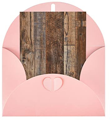 Braun Holz Grußkarte Jahrestag Karte Dankeskarte Urlaubskarte Hochzeit Karte Freundschaft Karte Party Einladungskarte